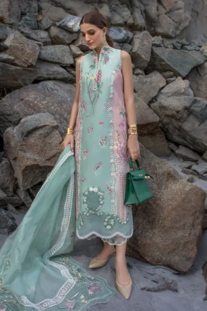 Crimson Lawn - Sun Kissed - Sea Foam