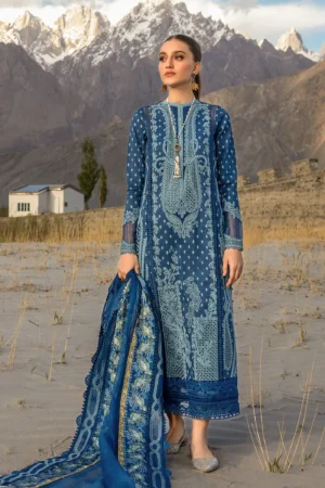 Crimson Lawn - Dancing Paisleys - Cobalt