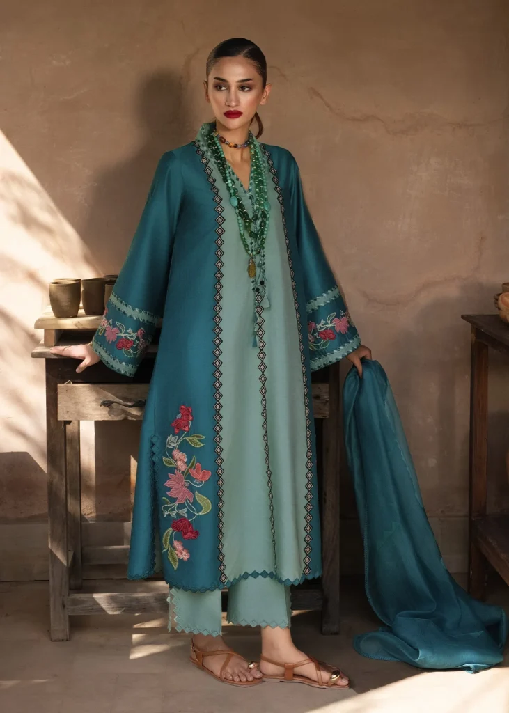 Crimson Mitti Winter Pret 25 - Rani Vogue(Turquoise)