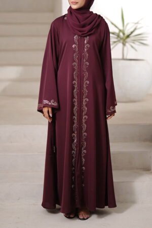 Nida Stone Embellished Abaya | 0116-C-1119
