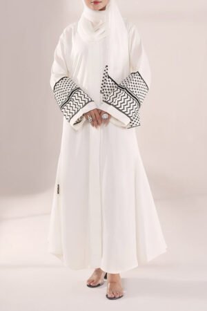 Ethereal White – Nida Embroidery Abaya | 0116-E-1103