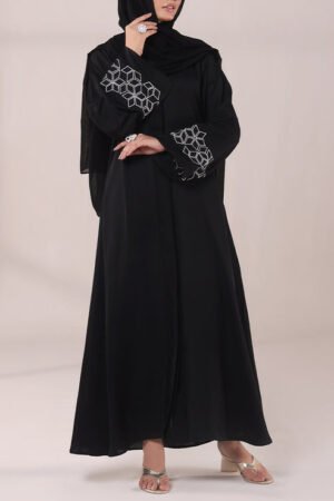 Cube Pattern Embroidery Abaya | 0116-E-1110