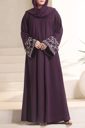 Amethyst Hand Work Abaya | 0116-J-1114