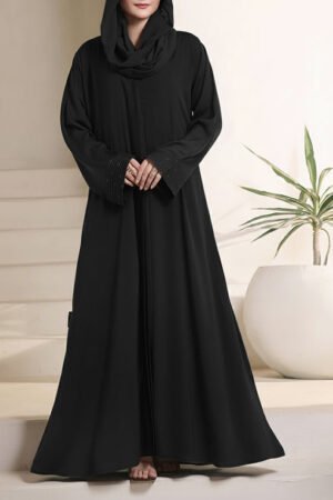 Intricate Stone & Thread Work Sleeves Abaya | 0116-RC-1117