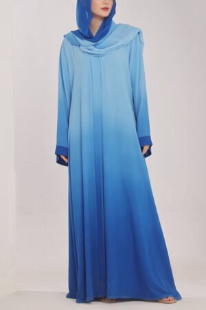 Two Tone Blue Gradient Abaya - 0116-PR-1015